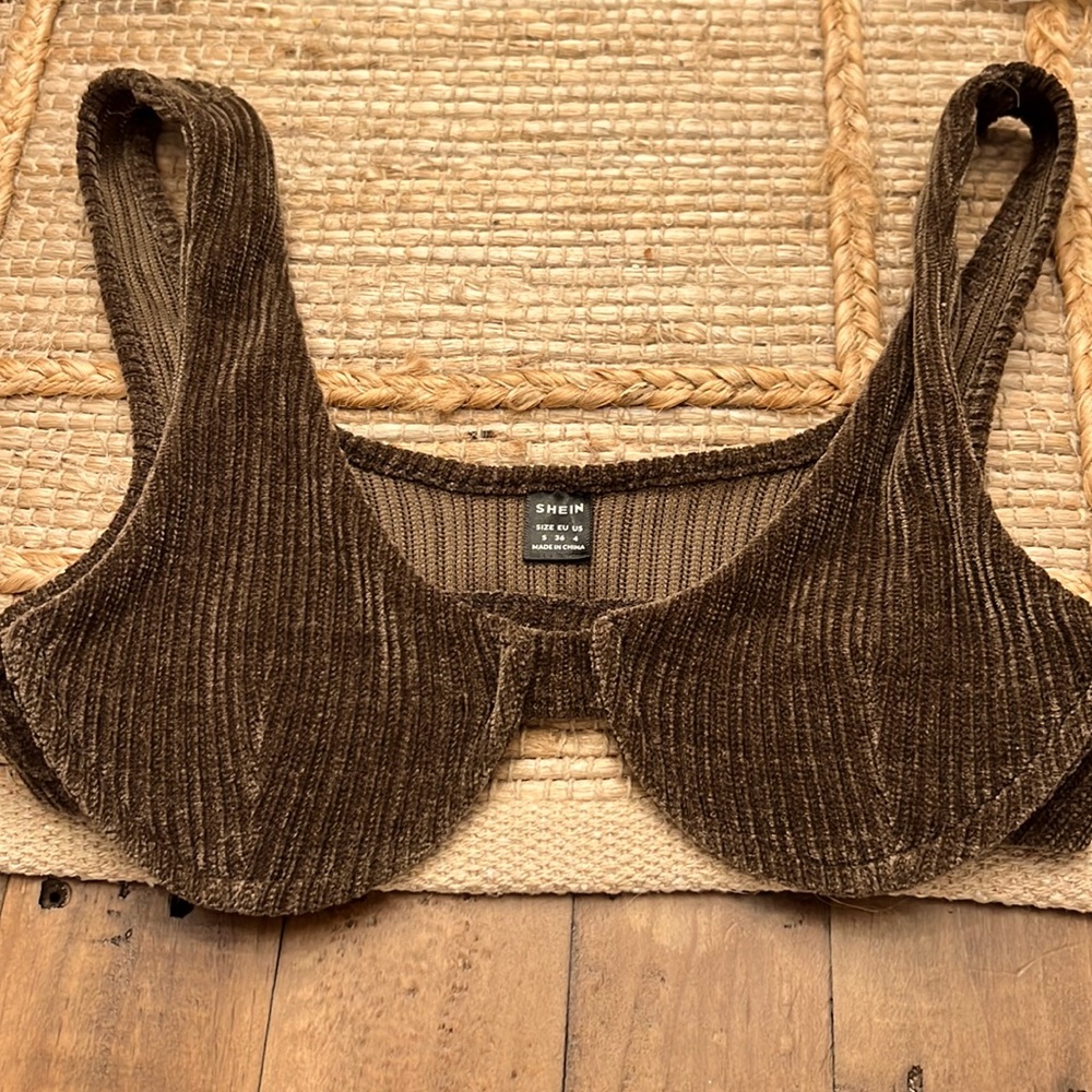 Brown Crop Bra top